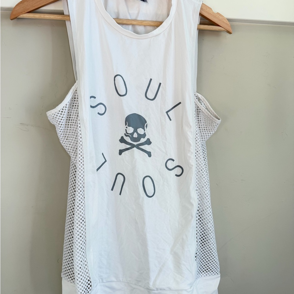 White "Soul Cycle" Sleeveless Tank Top